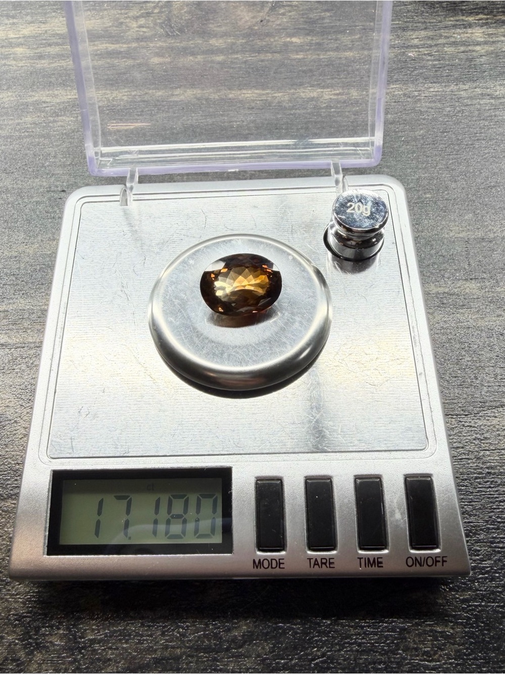 17.17CT Natural Imperial Topaz Faceted Oval cut Gemstone IF Clarity 17.5x13x9mm - Picture 13 of 14